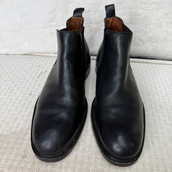 Johnston & Murphy Mens Black Leather Chelsea Boots Size 12M